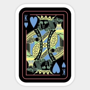King of Hearts Night Mode Sticker